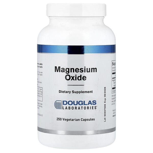 Douglas Laboratories, Magnesium Oxide, 250 Vegetarian Capsules (300 mg per Capsule)