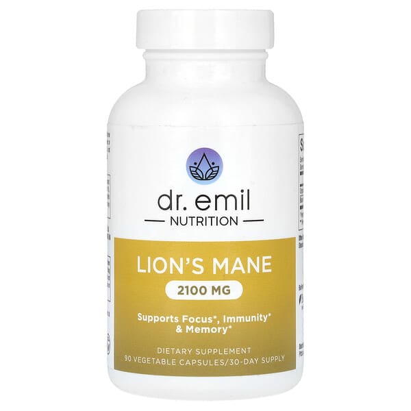 Dr. Emil Nutrition, Lion's Mane, 90 Vegetable Capsules