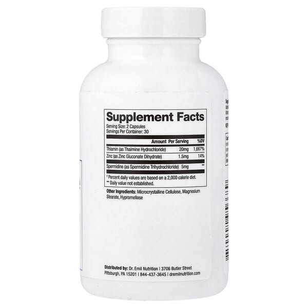 Alternative view of Dr. Emil Nutrition, Spermidine, 60 Capsules