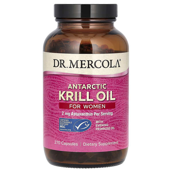 Dr. Mercola, Antarctic Krill Oil for Women, 270 Capsules
