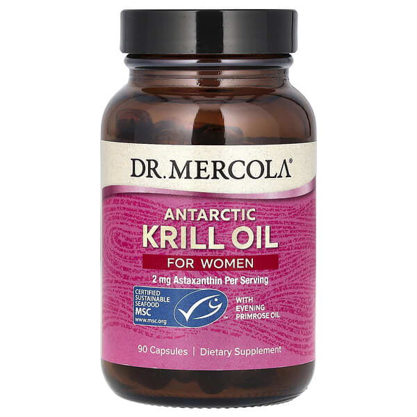 Dr. Mercola, Antarctic Krill Oil for Women, 90 Capsules