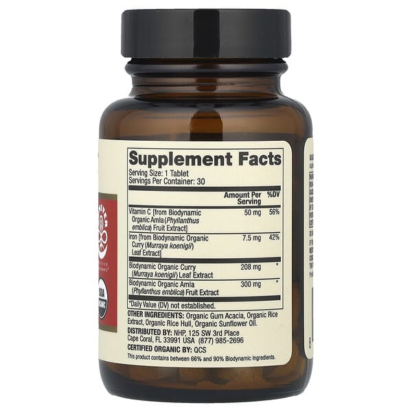 Alternative view of Dr. Mercola, Biodynamic®, Iron From Organic Curry, 30 Tablets