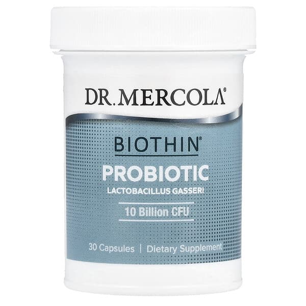 Dr. Mercola, Biothin® Probiotic, Lactobacillus Gasseri, 250 mg (10 Billion CFU), 30 Capsules