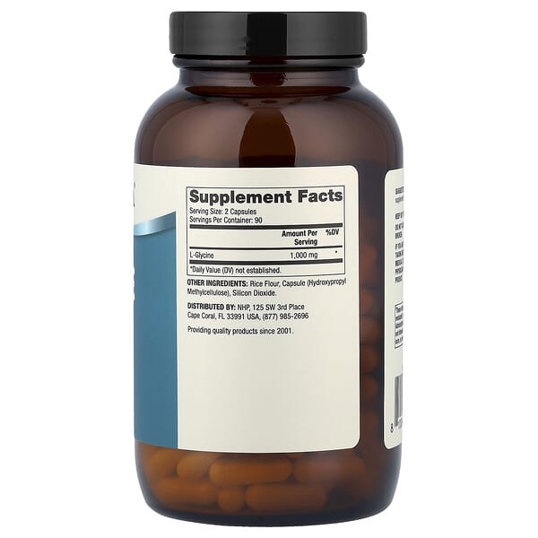 Alternative view of Dr. Mercola, L-Glycine, 180 Capsules (500 mg per Capsule)