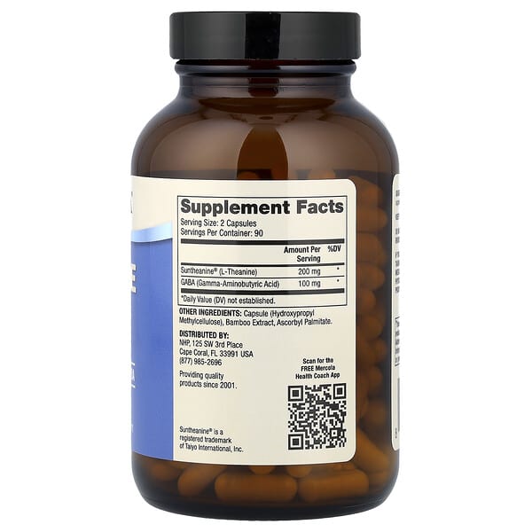 Alternative view of Dr. Mercola, L-Theanine Plus GABA, 180 Capsules