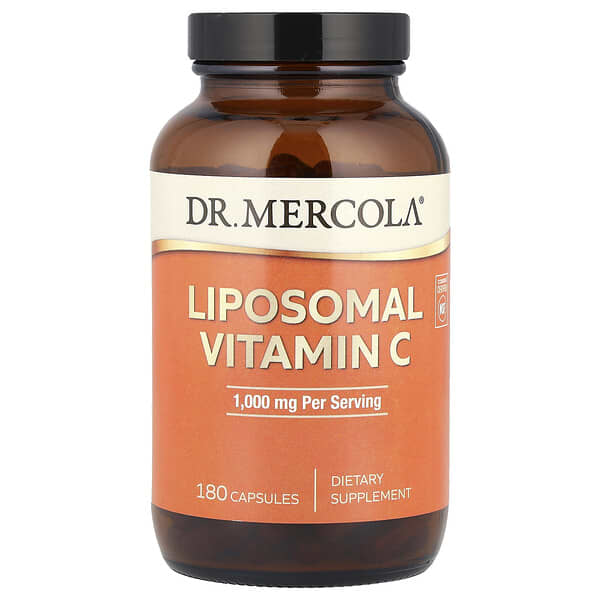 Dr. Mercola, Liposomal Vitamin C, 180 Capsules (500 mg Per Capsule)