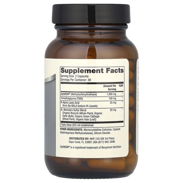 Alternative view of Dr. Mercola, MSM, Methylsulfonylmethane Sulfur Complex, 60 Capsules