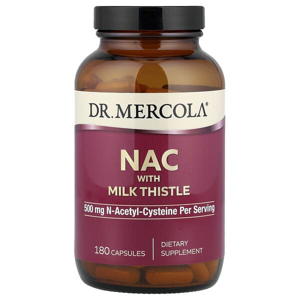 Dr. Mercola, NAC with Milk Thistle, 180 Capsules
