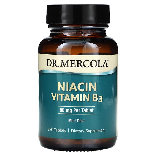 Dr. Mercola, Niacin, Vitamin B3, 50 mg, 270 Tablets 3 Dr. Mercola, Niacin, Vitamin B3, 50 mg, 270 Tablets