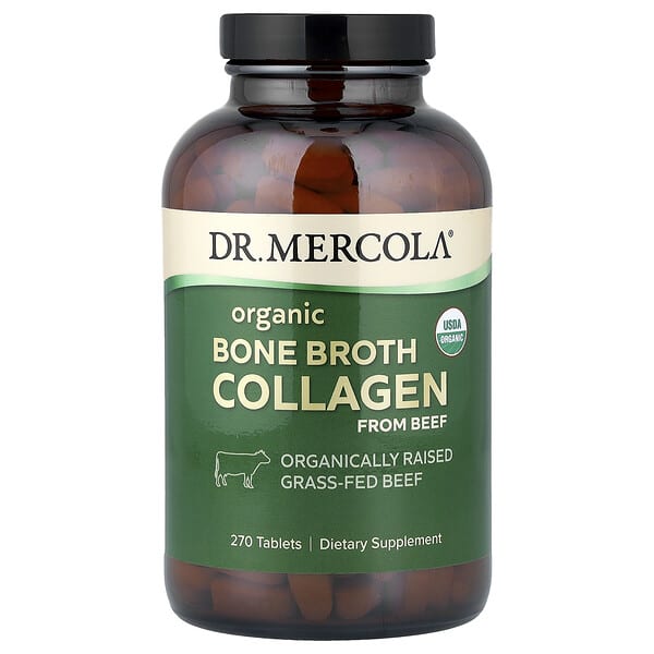 Dr. Mercola, Organic Bone Broth Collagen from Beef, 270 Tablets