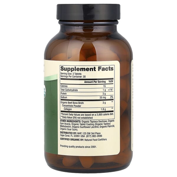 Alternative view of Dr. Mercola, Organic Bone Broth Collagen from Beef, 90 Tablets