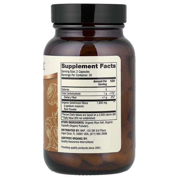 Dr. Mercola, Organic Maca, Gelatinized, 60 Capsules (500 mg per Capsule) 2 Dr. Mercola, Organic Maca, Gelatinized, 60 Capsules (500 mg per Capsule) - Ảnh 2