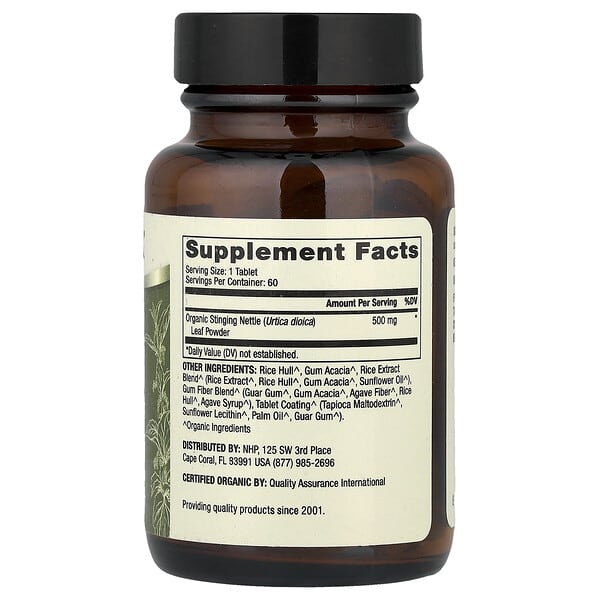 Alternative view of Dr. Mercola, Organic Stinging Nettle, 60 Tablets (500 mg per Tablet)