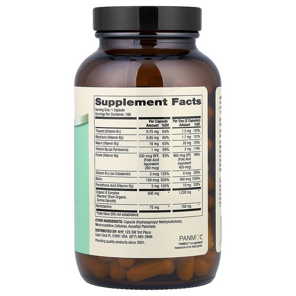 Alternative view of Dr. Mercola, Vitamin B Complex with Benfotiamine, 180 Capsules