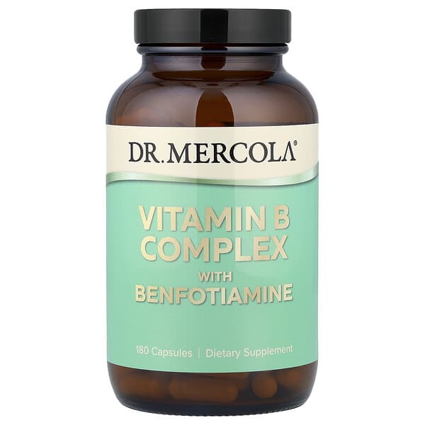 Dr. Mercola, Vitamin B Complex with Benfotiamine, 180 Capsules 5 Dr. Mercola, Vitamin B Complex with Benfotiamine, 180 Capsules