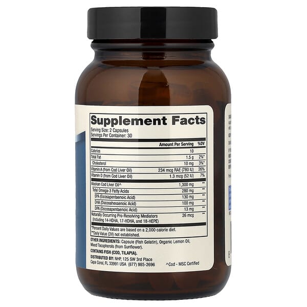 Alternative view of Dr. Mercola, Wild Alaskan Cod Liver Oil, 60 Capsules (650 mg per Capsule)