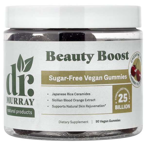 Dr. Murray's, Beauty Boost Gummies, Cherry, 90 Vegan Gummies
