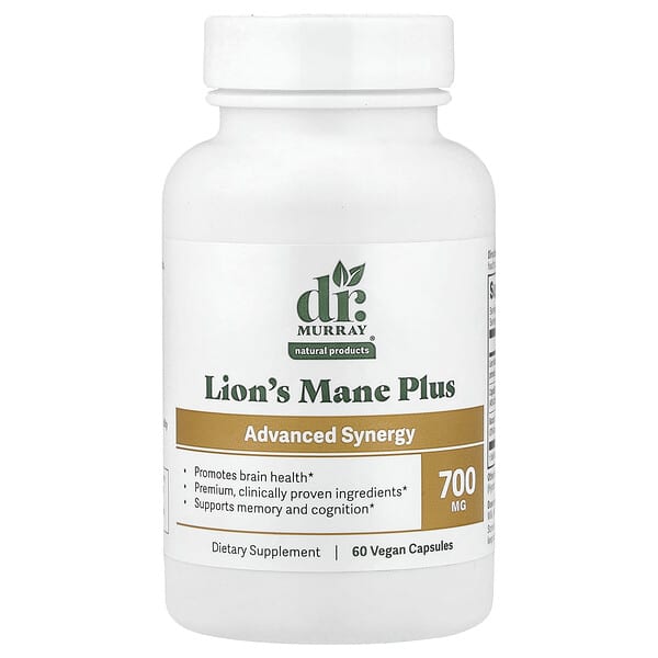Dr. Murray's, Lion's Mane Plus, 60 Vegan Capsules