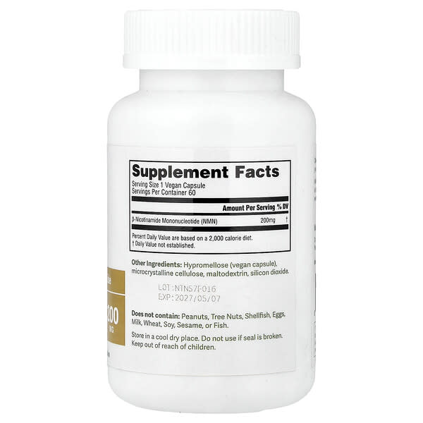 Alternative view of Dr. Murray's, NMN, 200 mg, 60 Vegan Capsules