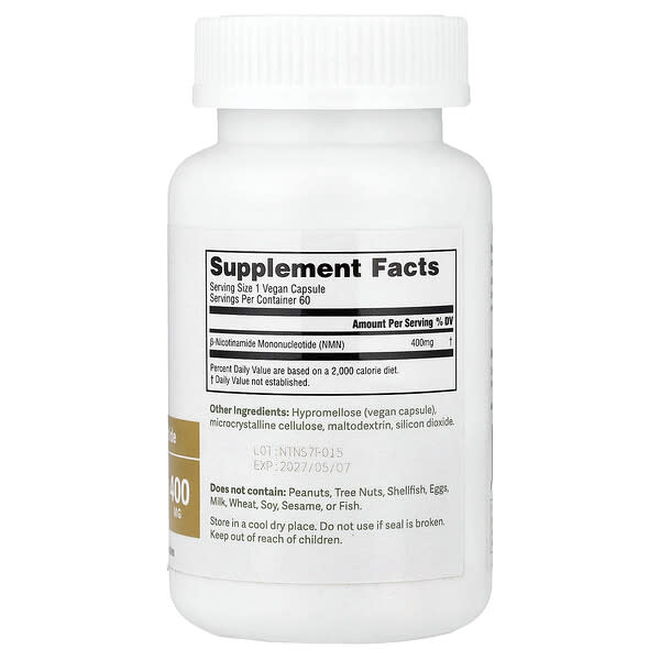 Alternative view of Dr. Murray's, NMN, 400 mg, 60 Vegan Capsules