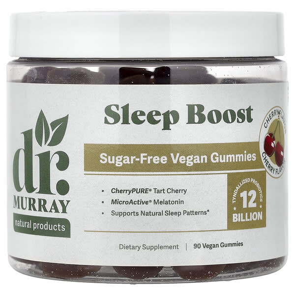 Dr. Murray's, Sleep Boost Gummies, Cherry, 90 Vegan Gummies