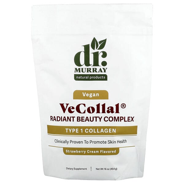 Dr. Murray's, VeCollal®, Vegan Radiant Beauty Complex, Strawberry Cream, 16 oz (454 g)