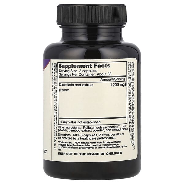 Alternative view of Dragon Herbs, Baicalin, 400 mg, 100 Vegetarian Capsules