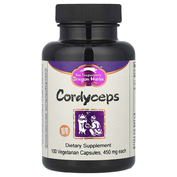 Dragon Herbs, Cordyceps, 450 mg, 100 Vegetarian Capsules