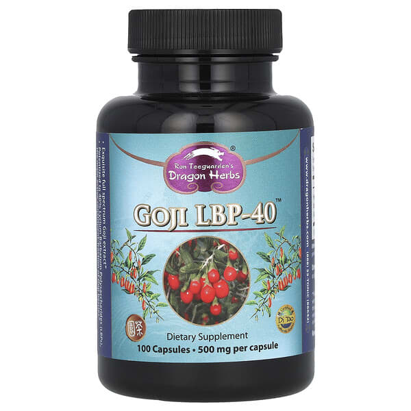 Dragon Herbs, Goji LBP-40, 500 mg, 100 Vegetarian Capsules