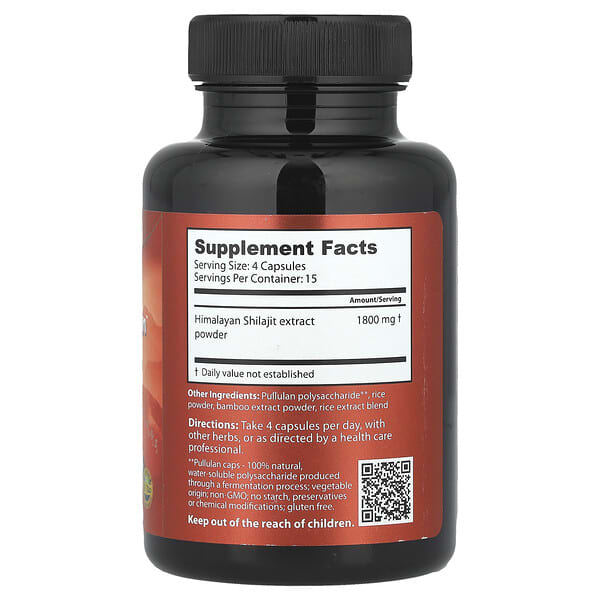 Alternative view of Dragon Herbs, High Mountain™ Shilajit, 450 mg, 60 Capsules