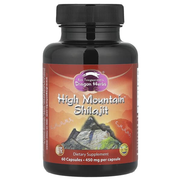 Dragon Herbs, High Mountain™ Shilajit, 450 mg, 60 Capsules
