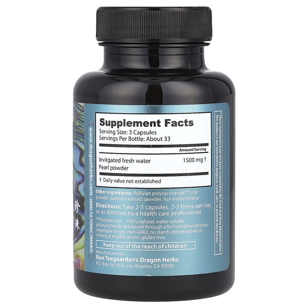 Alternative view of Dragon Herbs, Pearl, 500 mg, 100 Capsules