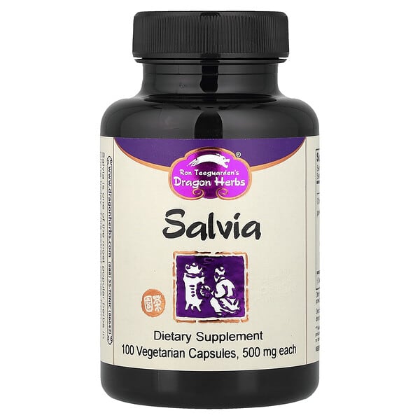 Dragon Herbs, Salvia, 500 mg, 100 Vegetarian Capsules