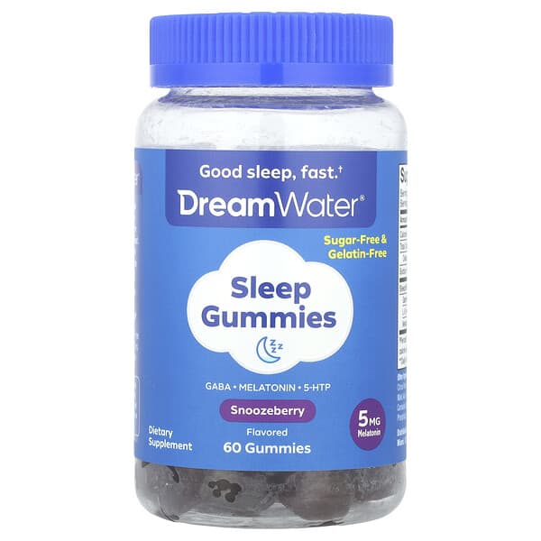Dream Water, Sleep Gummies, Snoozeberry, 60 Gummies 3 Dream Water, Sleep Gummies, Snoozeberry, 60 Gummies