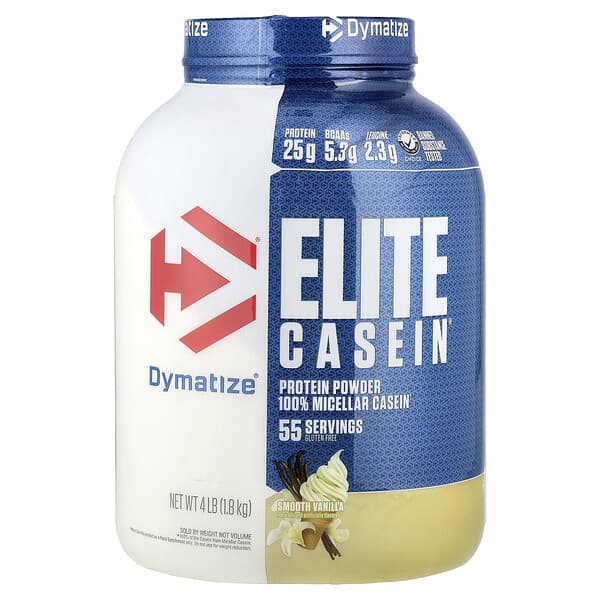Dymatize, Elite Casein®, Smooth Vanilla, 4 lb (1.8 kg)