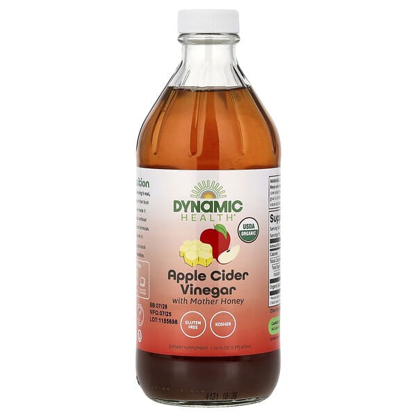 Dynamic Health, Apple Cider Vinegar with Mother Honey, 16 fl oz (473 ml)