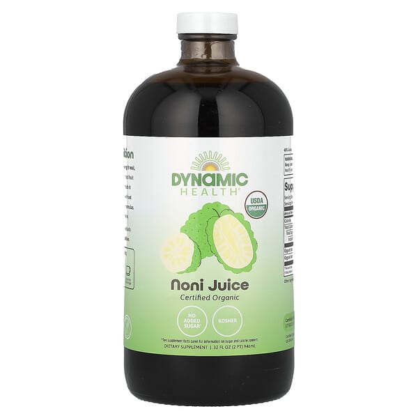 Dynamic Health, Certified Organic Noni Juice, Glass, 32 fl oz (946 ml)