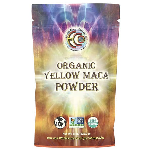 Earth Circle Organics, Organic Yellow Maca Powder, 8 oz (226.7 g)
