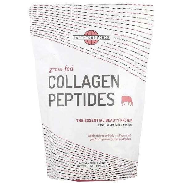 Earthtone Foods, Grass Fed Collagen Peptides, 32 oz (907 g)