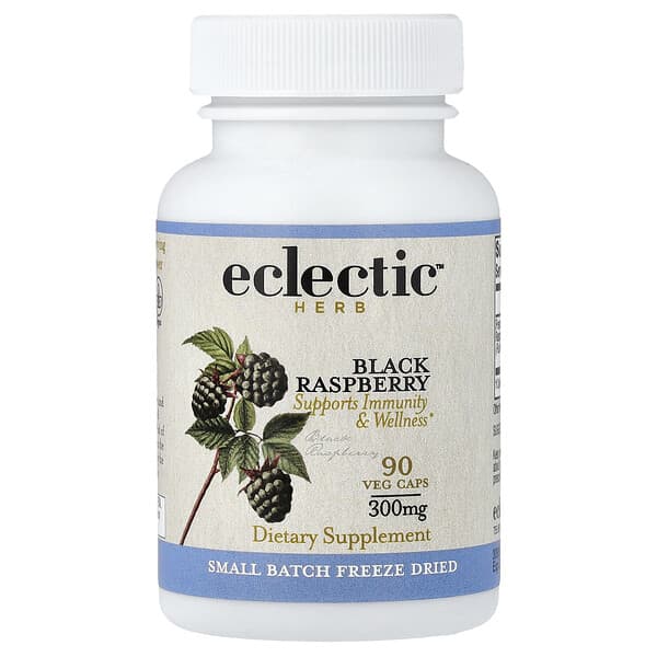 Eclectic Herb, Black Raspberry, 300 mg, 90 Veg Caps 3 Eclectic Herb, Black Raspberry, 300 mg, 90 Veg Caps