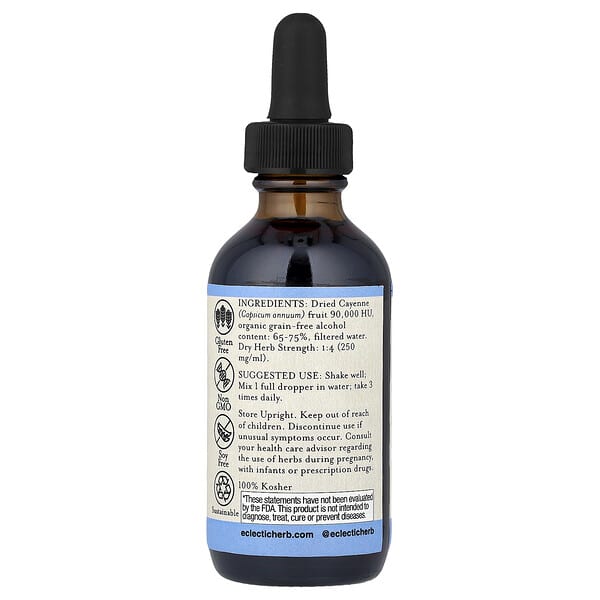 Alternative view of Eclectic Herb, Cayenne Extract, 2 fl oz (60 ml)