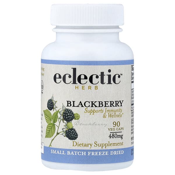 Eclectic Herb, Freeze-Dried, Blackberry, 90 Veg Caps (480 mg per Capsule)