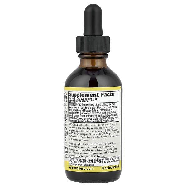 Alternative view of Eclectic Herb, Kids Herbal Glycerite, Herbal Cough Elixir, 2 fl oz (60 ml)