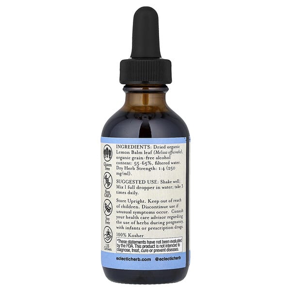Alternative view of Eclectic Herb, Lemon Balm Extract, 2 fl oz (60 ml)