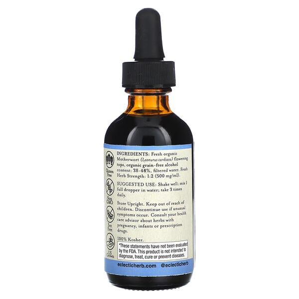 Alternative view of Eclectic Herb, Motherwort Extract, 500 mg, 2 fl oz (60 ml)