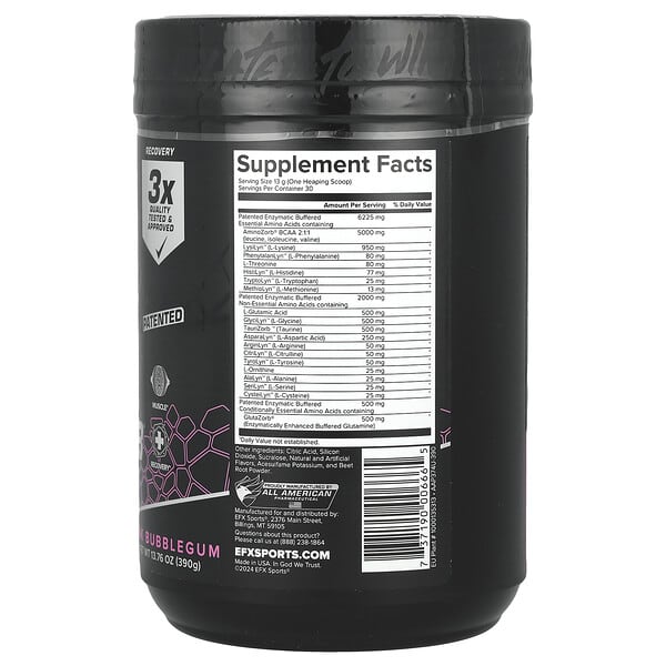 Alternative view of EFX Sports, AminoZorb® Elite 21, Pink Bubblegum, 13.76 oz (390 g)
