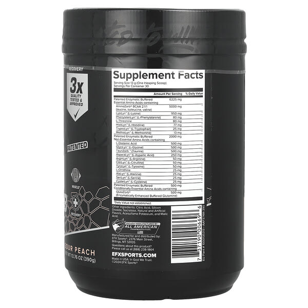 Alternative view of EFX Sports, AminoZorb® Elite 21, Sour Peach, 13.76 oz (390 g)