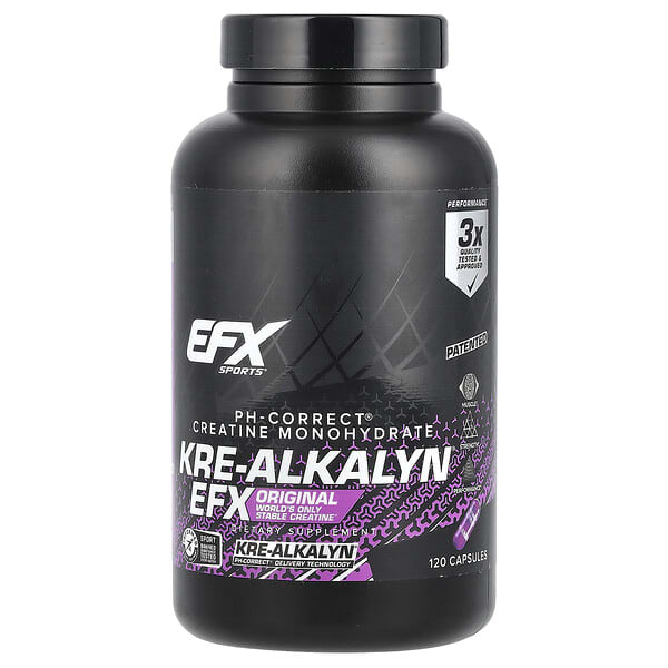 EFX Sports, Kre-Alkalyn® EFX, 120 Capsules (750 mg per Capsule)