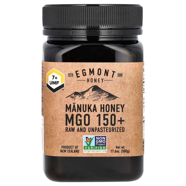 Egmont Honey, Manuka Honey, Raw And Unpasteurized, UMF™ 7+, MGO 150+, 17.6 oz (500 g)