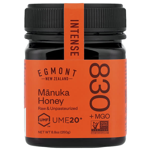 Egmont Honey, Manuka Honey, Raw & Unpasteurized, UMF™ 20+, MGO 830+, 8.8 oz (250 g)